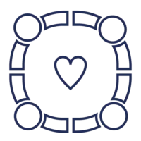 Ico occupazione sicura - blu