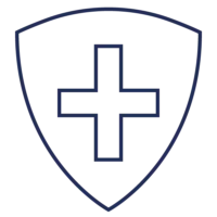 Ico salute e sicurezza - blu